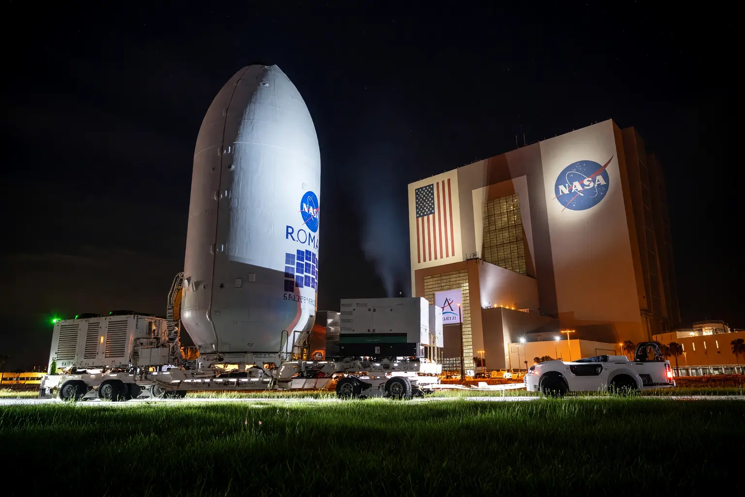 Nancy Grace Roman Space Telescope Falcon Heavy hangar mating