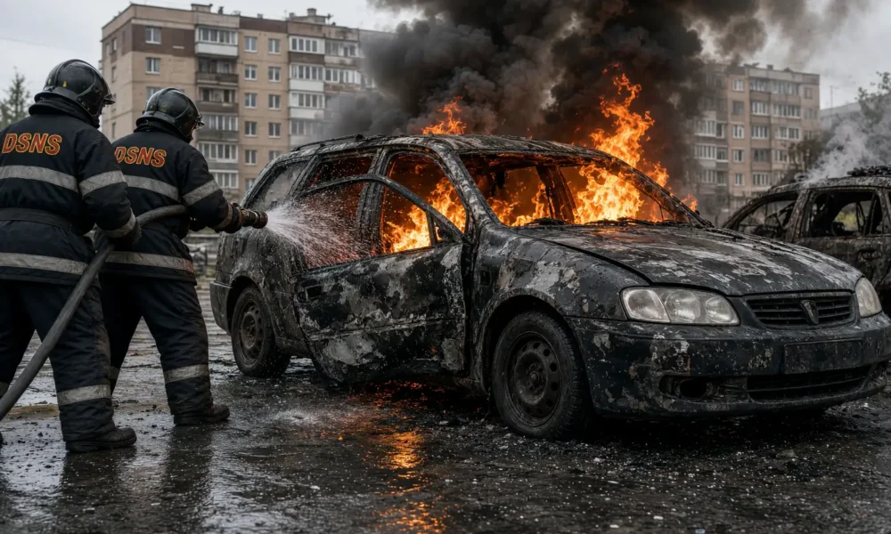 Russian jet drone strikes Kyiv warehouses and apartments