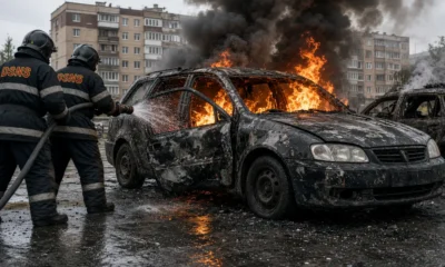 Russian jet drone strikes Kyiv warehouses and apartments