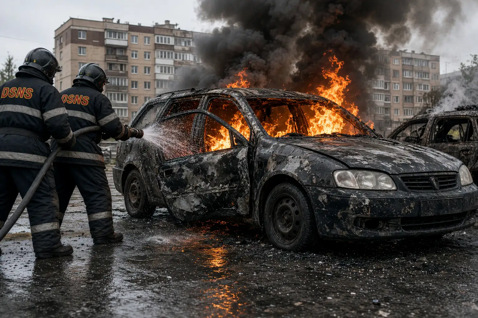 Russian jet drone strikes Kyiv warehouses and apartments