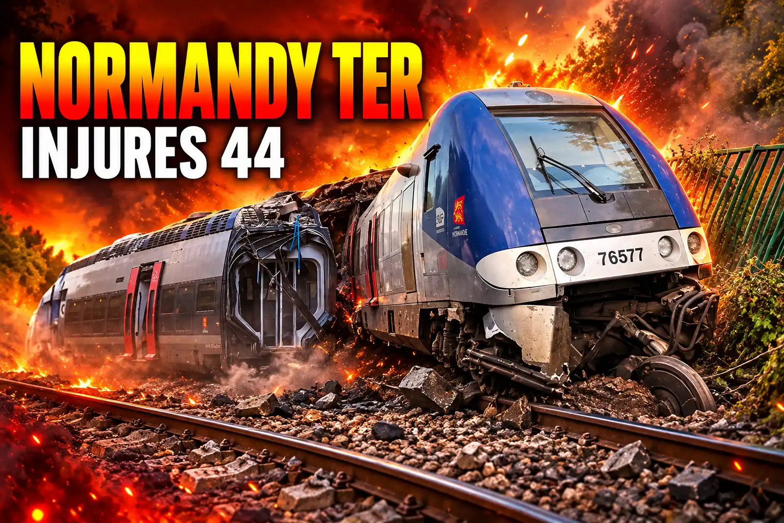 Cleon France train derailment sabotage investigation