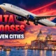 Delta Boston Venice Detroit Athens 2027 nonstop flights