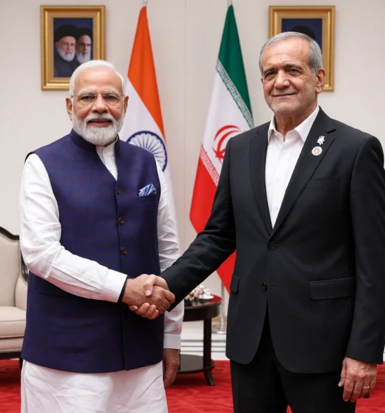 Modi Pezeshkian Bishkek handshake Strait of Hormuz