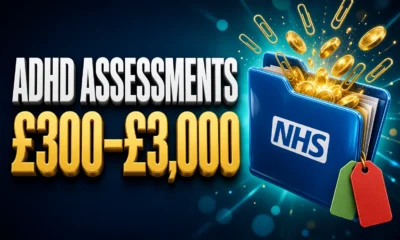 NHS Right to Choose ADHD assessment costs £300 to £3,000