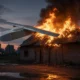 Russian jet drones hitting Kyiv warehouses in daylight