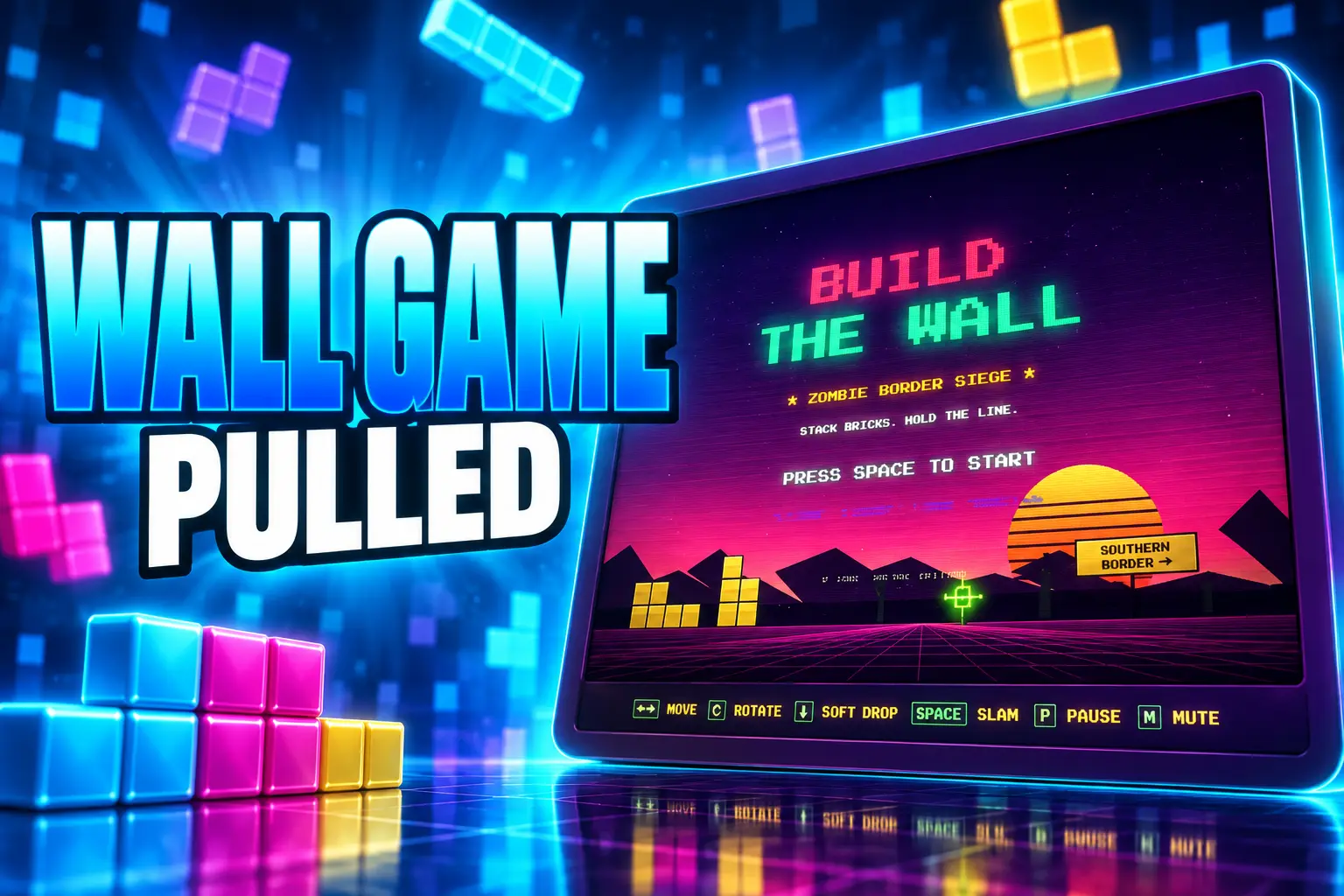 White House Build the Wall game pulled after Tetris