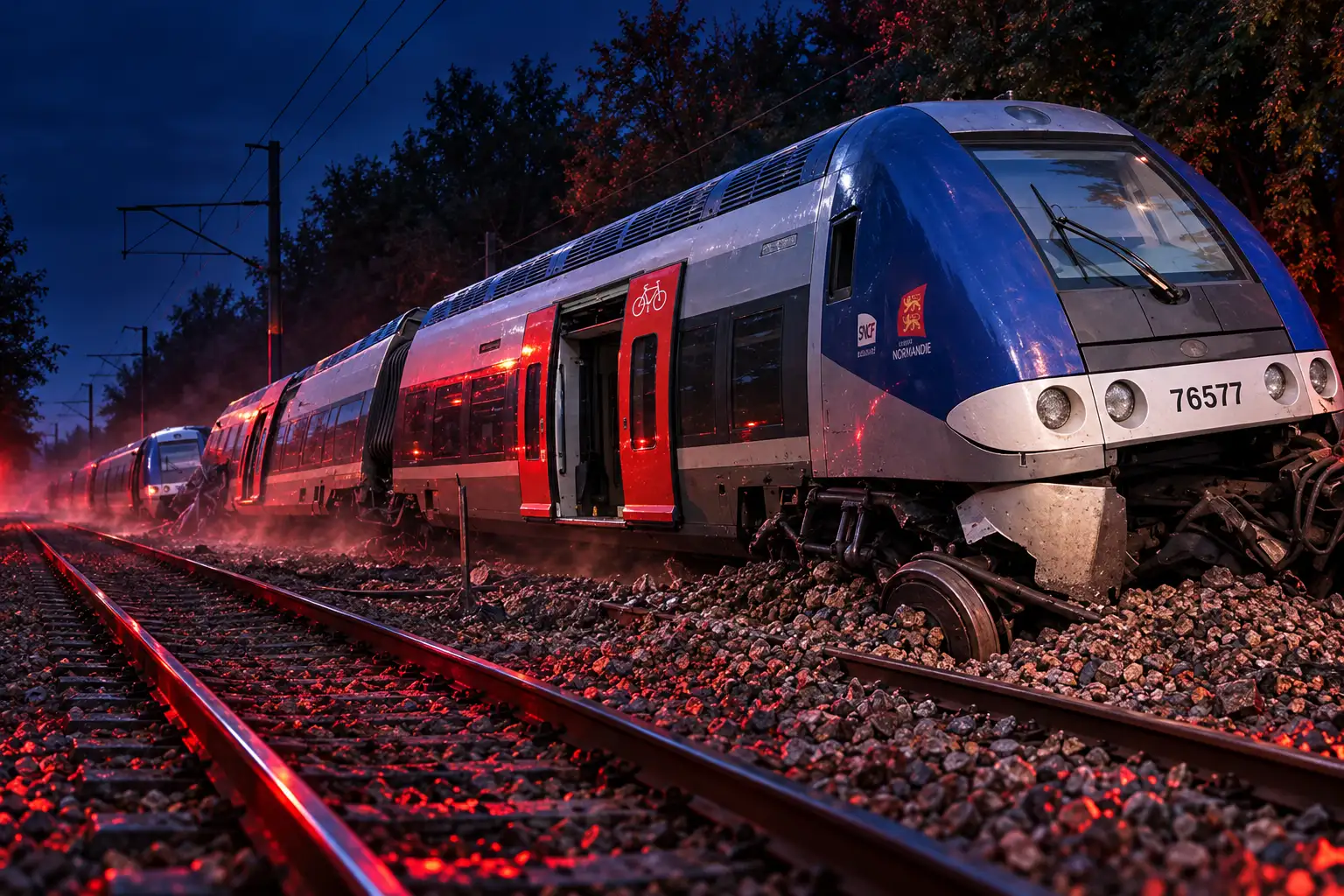 Cleon France train derailment sabotage investigation