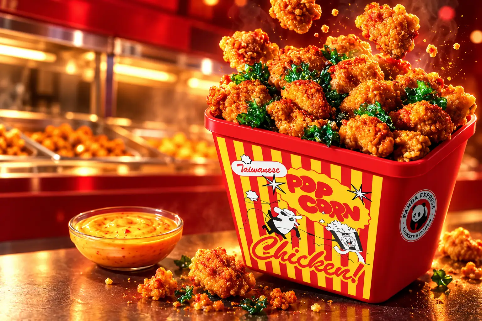 Panda Express Taiwanese popcorn chicken seven city test