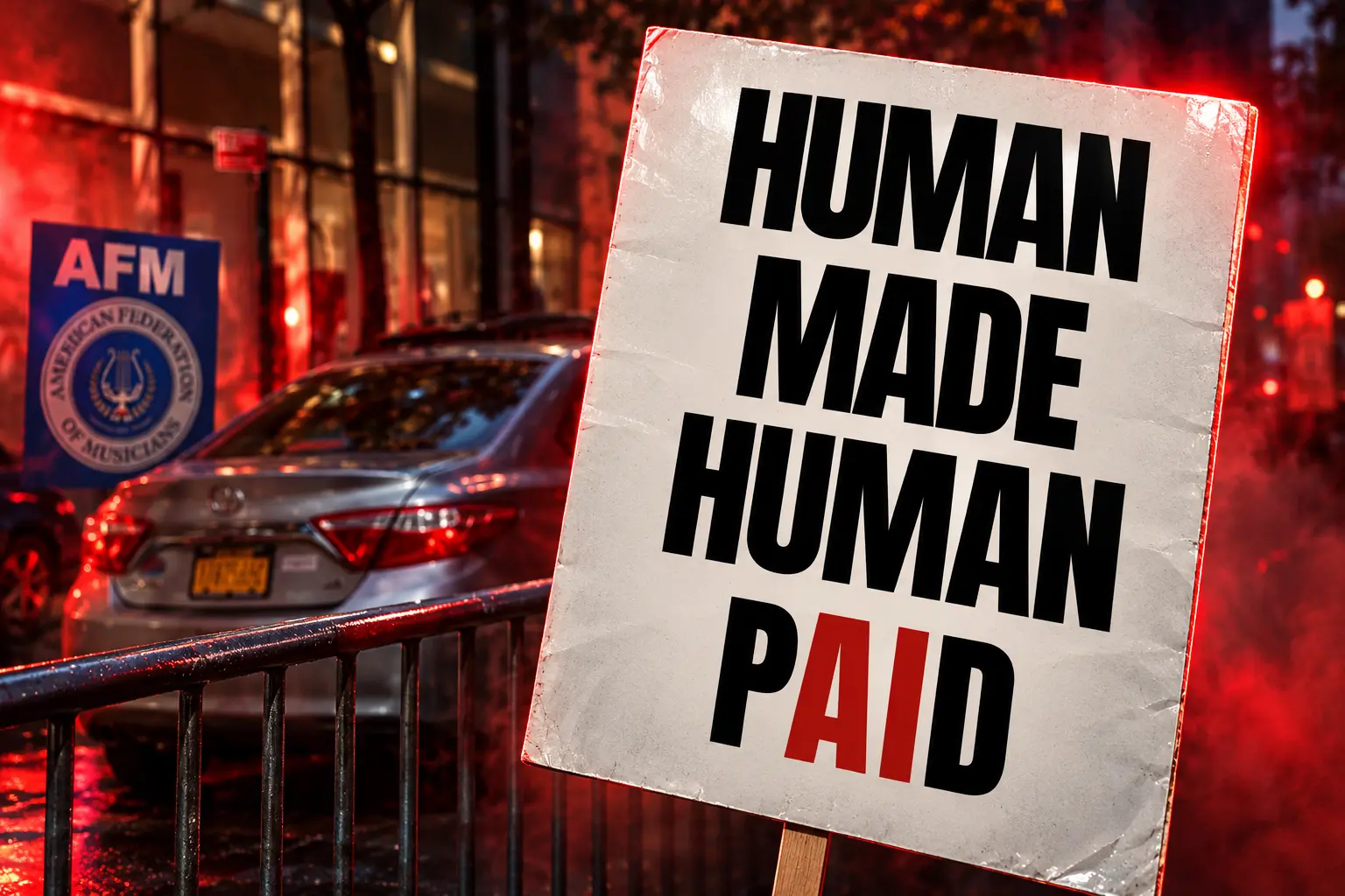 AFM Human Made Human Paid session musicians AI pay