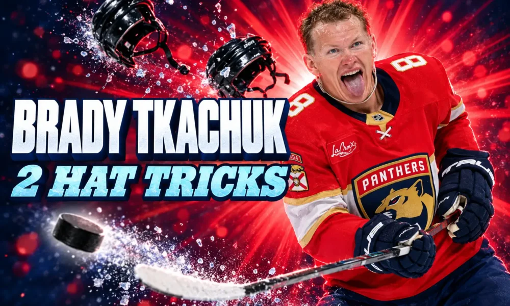 Brady Tkachuk natural hat tricks Panthers Canucks overtime