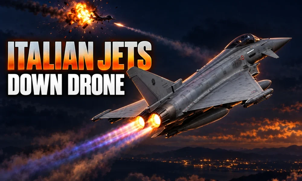 Italian NATO Eurofighter shoots down drone over Lithuania