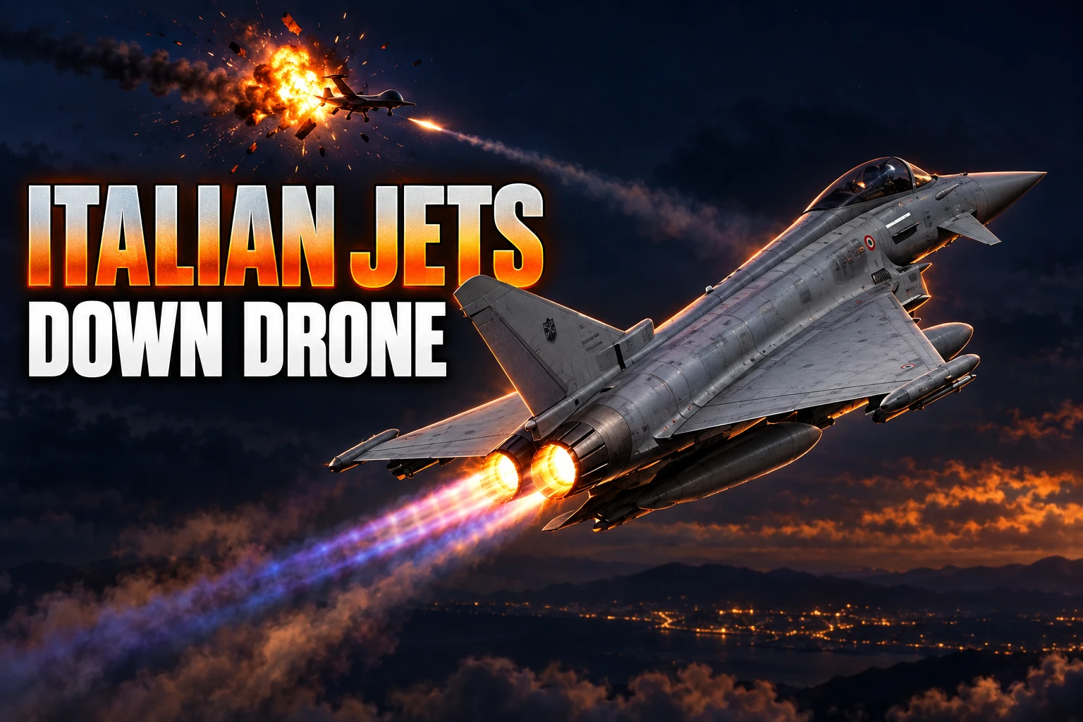 Italian NATO Eurofighter shoots down drone over Lithuania