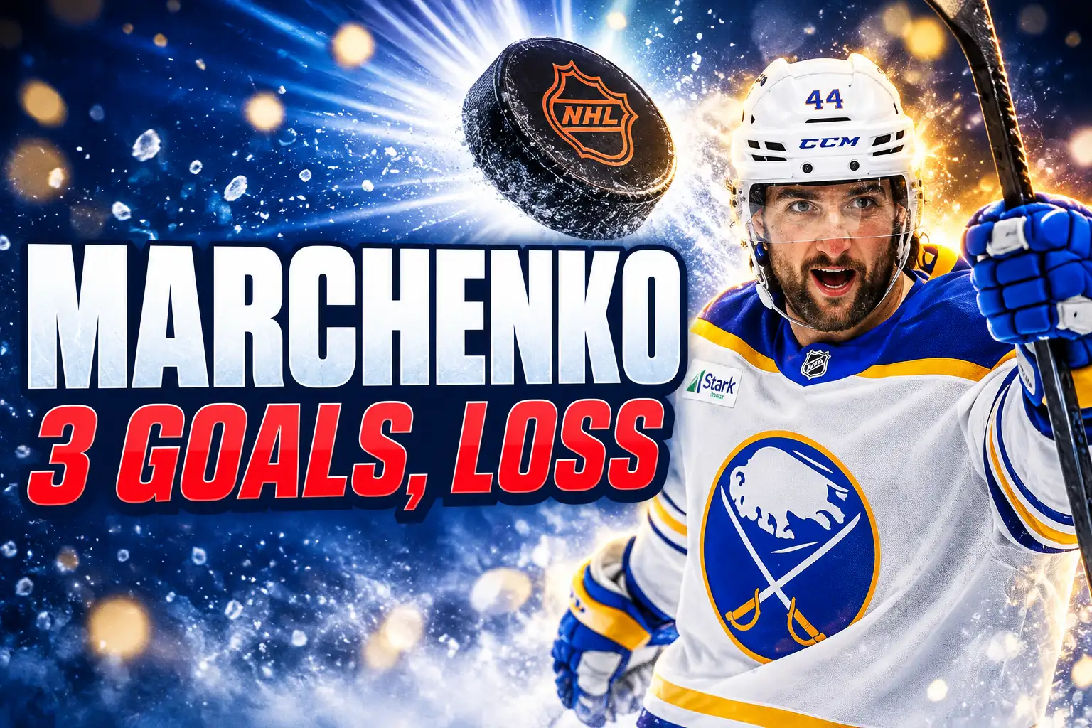 Kirill Marchenko hat trick Maple Leafs Sabres overtime