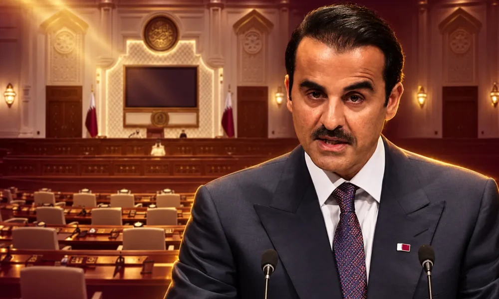 Qatar emir 42 percent revenue drop Iran war LNG
