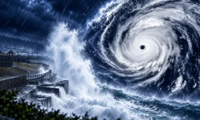 Typhoon Champi 155 kph off Yilan Taiwan land warning