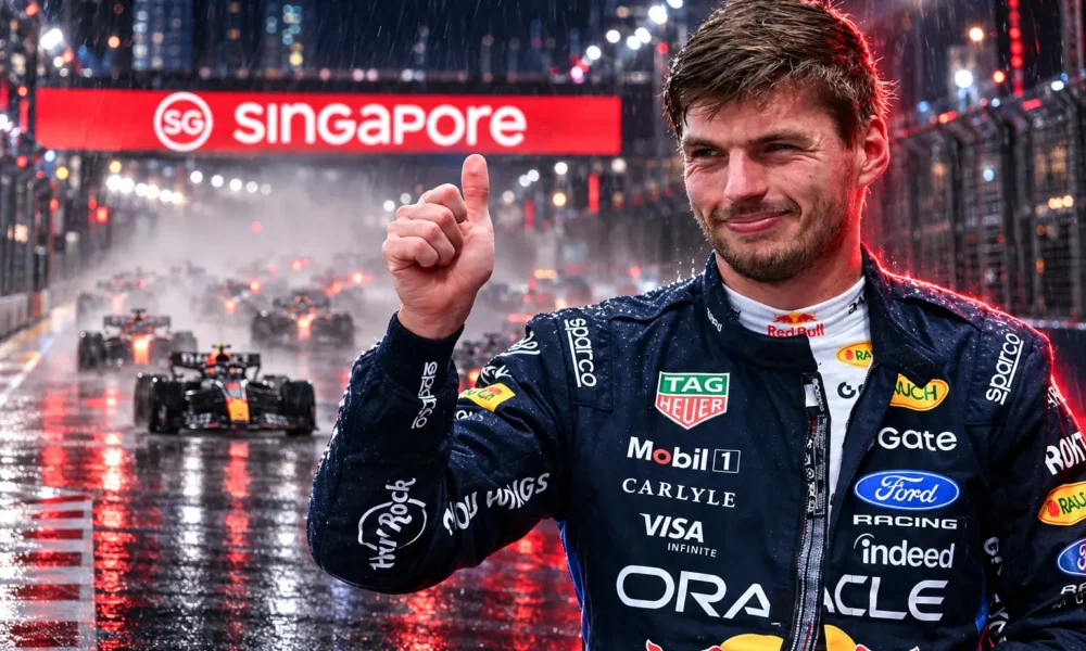Verstappen wins Singapore F1 sprint Russell crash
